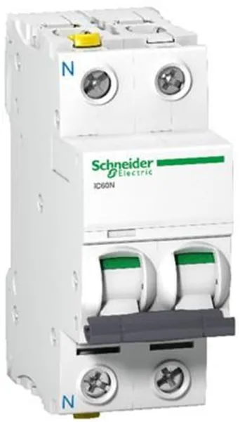 Schneider Electric Acti9 iC60N 1P-N 4A Dubbel terminal C-karakteristik 6/10kA 230V Bredd 36mm